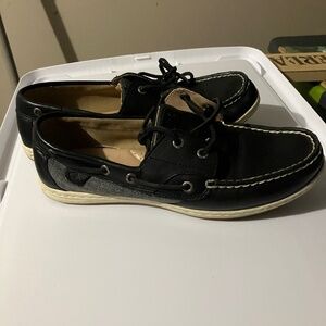 Black sperry boat shoe